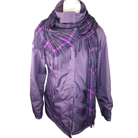 EDDIE BAUER Weatheredge Jacket & Scarf Purple Size M - Picture 1 of 16
